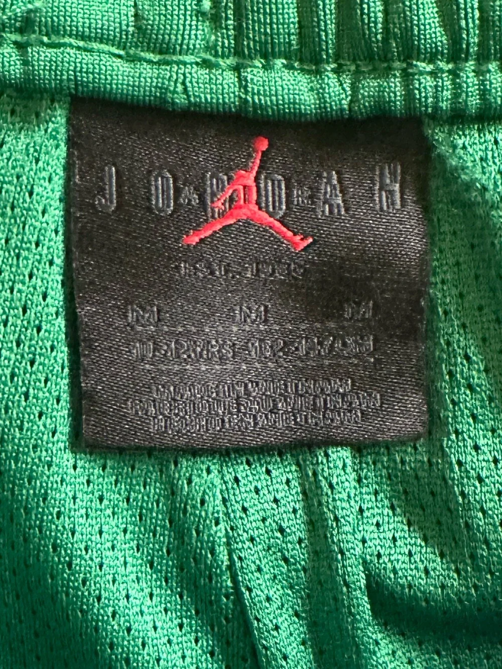 Nike Kids' Dri-FIT Diamond Jordan Basketball Shorts - Youth Medium - Green/White